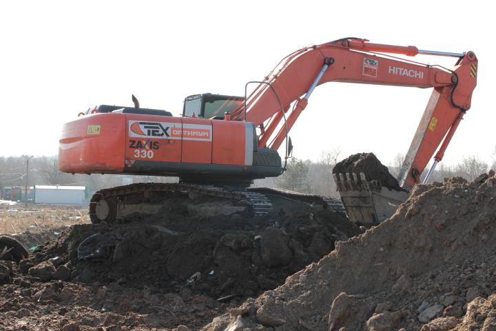 Компания Техоптимум-земляные работы.
Гусеничный экскаватор Hitachi ZX 330 компании Техоптимум.