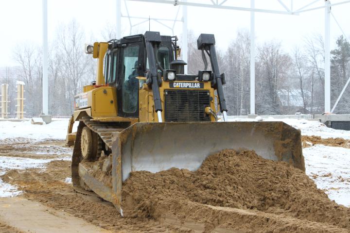 Земляные работы-компания Техоптимум.
Бульдозер CAT D6R XL компании Техоптимум.