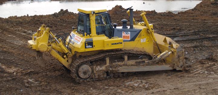 Компания Техоптимум-земляные работы.
Бульдозер komatsu D155A компании Техоптимум.